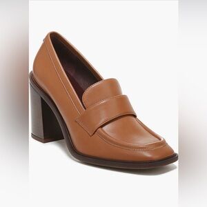 ‼️ Franco Sarto | Chestnut Brown Heeled Loafers | Block Heel | 7